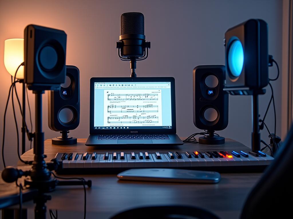 Online Musikunterricht Setup mit Mehrkamera-System